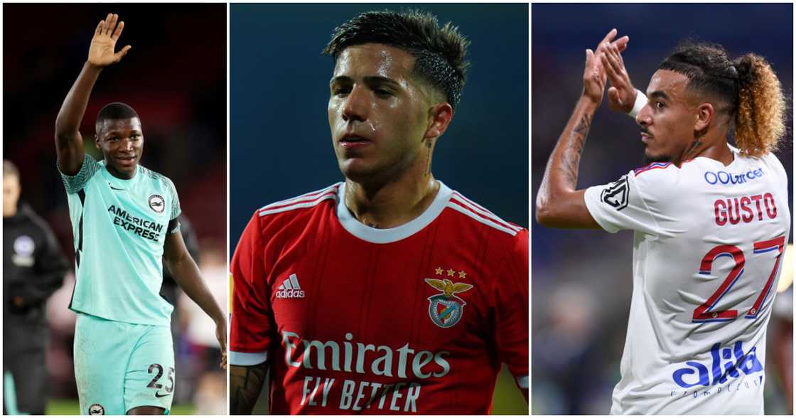 Moises Caicedo, Enzo Fernandez, Malo Gusto, Brighton, Benfica, Lyon, Chelsea, transfer. Moises Caicedo, Enzo Fernandez, Malo Gusto, Brighton, Benfica, Lyon, Chelsea, transfer.