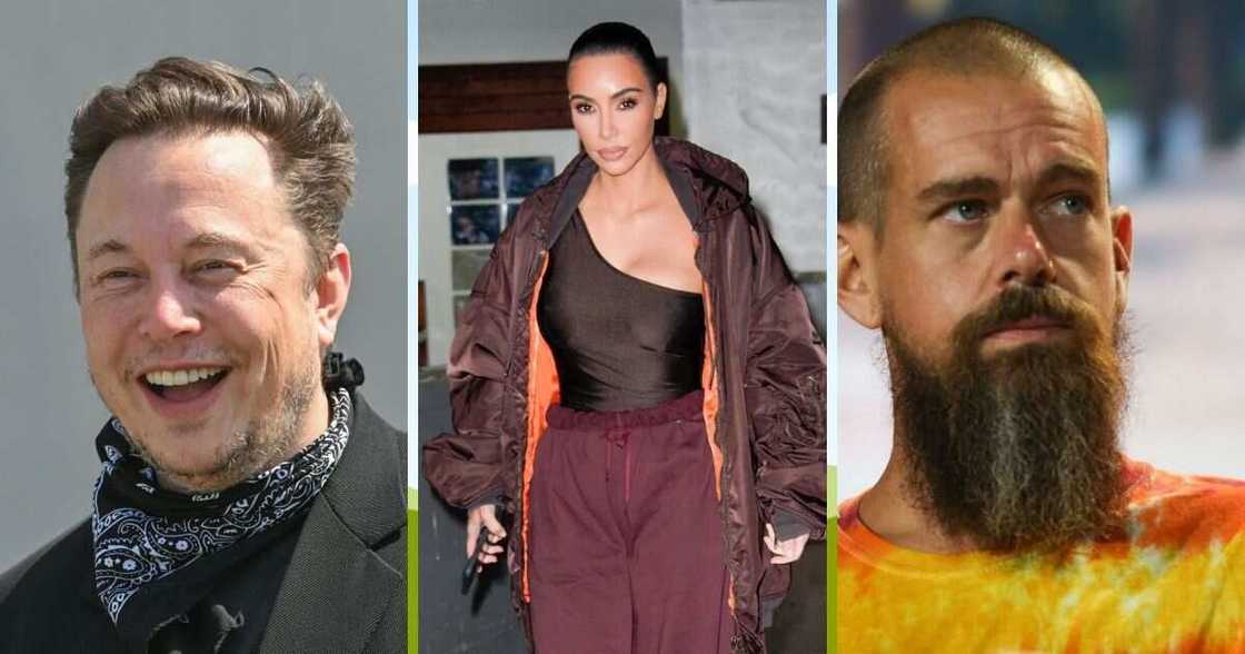 Elon Musk. Kim Kardashian and Jack Dorsey Elon Musk. Kim Kardashian and Jack Dorsey
