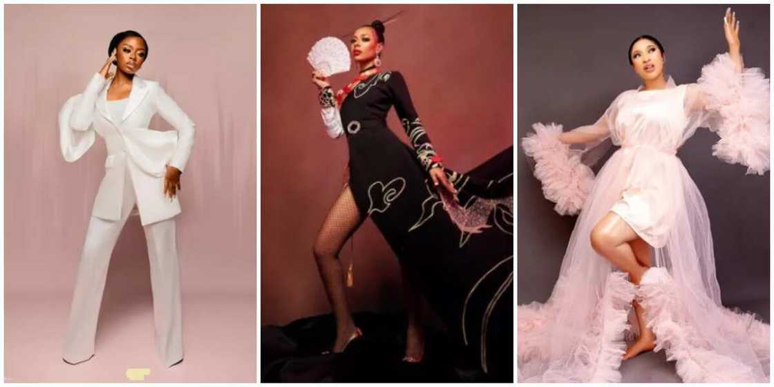 Photos of some female Nigerian celebrities.