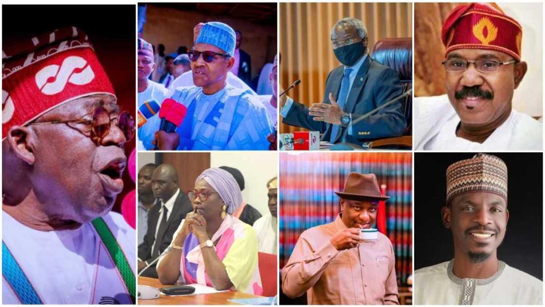 Bola Tinubu, Shugaba Buhari da wasu jami'an gwamnati