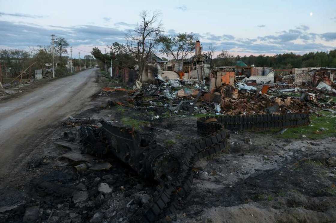 Fighting for the eastern Donetsk region has levelled towns and villages as Ukrainian forces reclaim captured territory from Russian forces