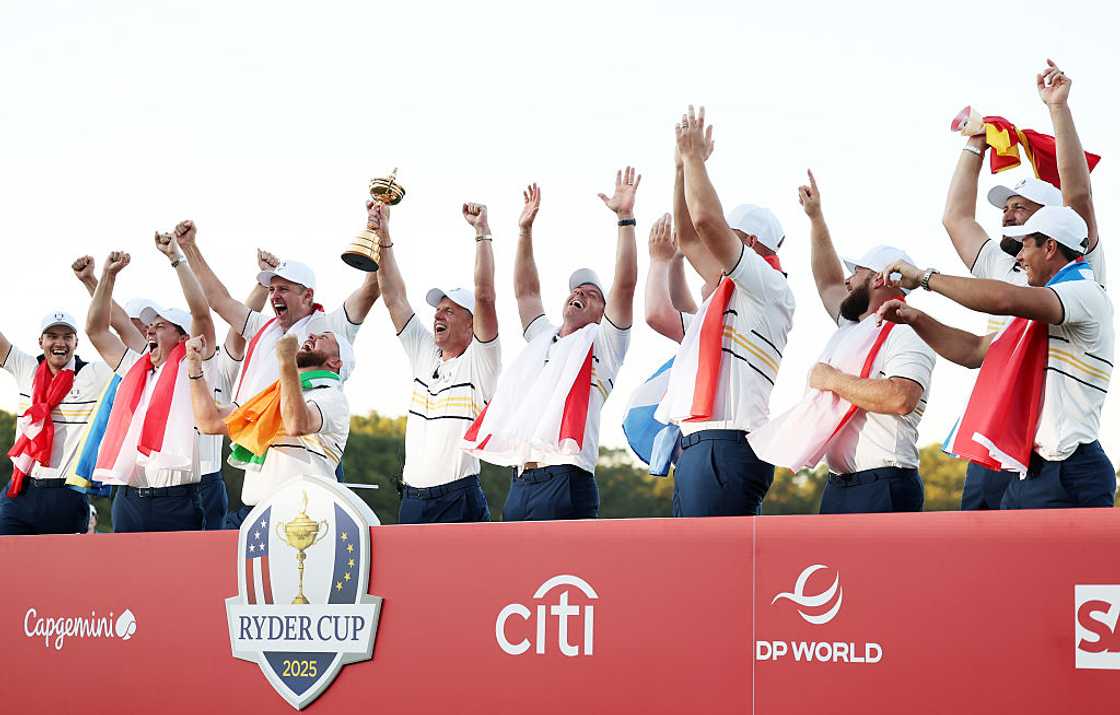 Team Europe celebrates their 15-13 win over Team America in 2025 Team Europe celebrates their 15-13 win over Team America in 2025