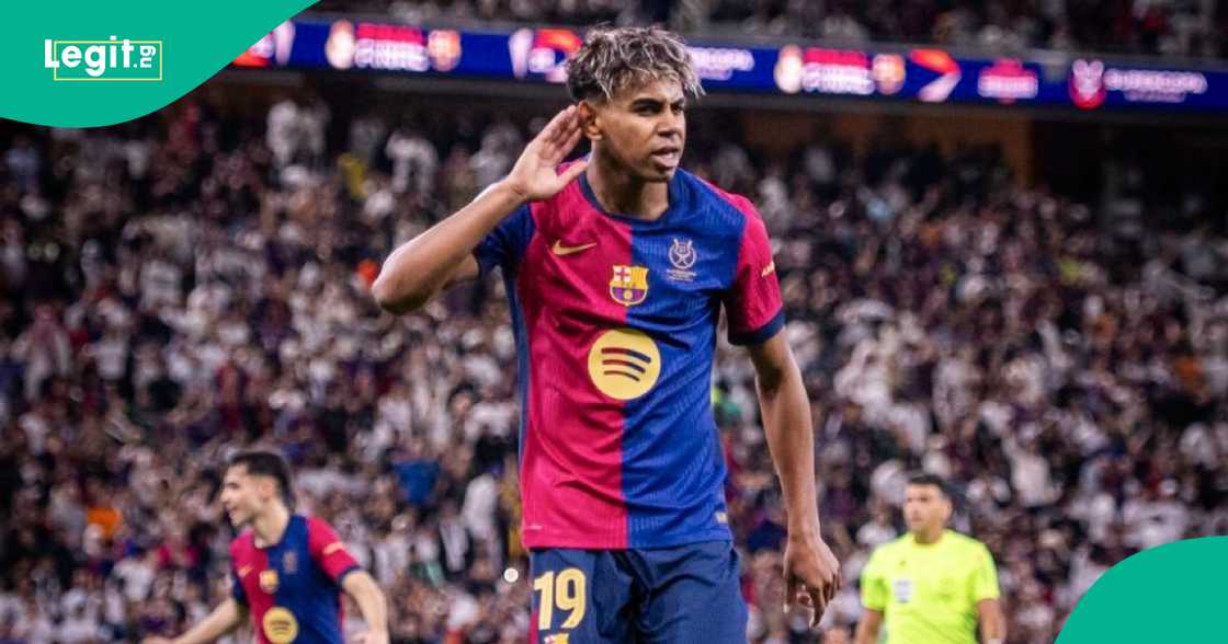 Matashin dan wasan Barca, Lamine Yamal. Matashin dan wasan Barca, Lamine Yamal.