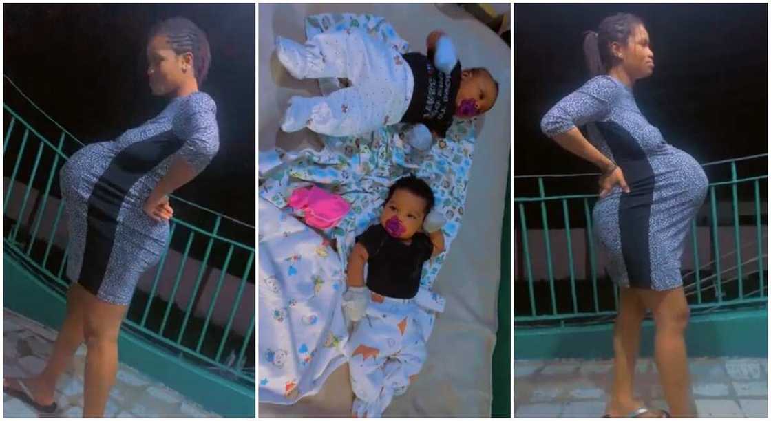 Photos of a pregnant mum in labour and her twin babies. Photos of a pregnant mum in labour and her twin babies.