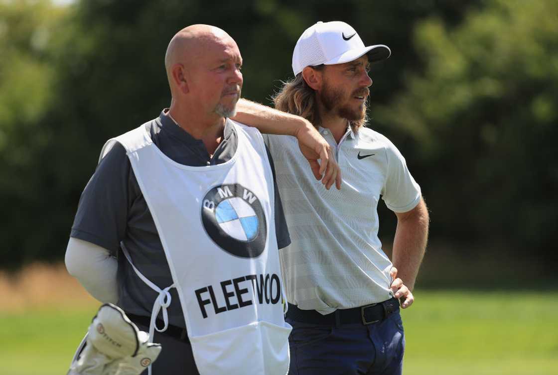 Tommy and Pete Fleetwood look on during a training session Tommy and Pete Fleetwood look on during a training session