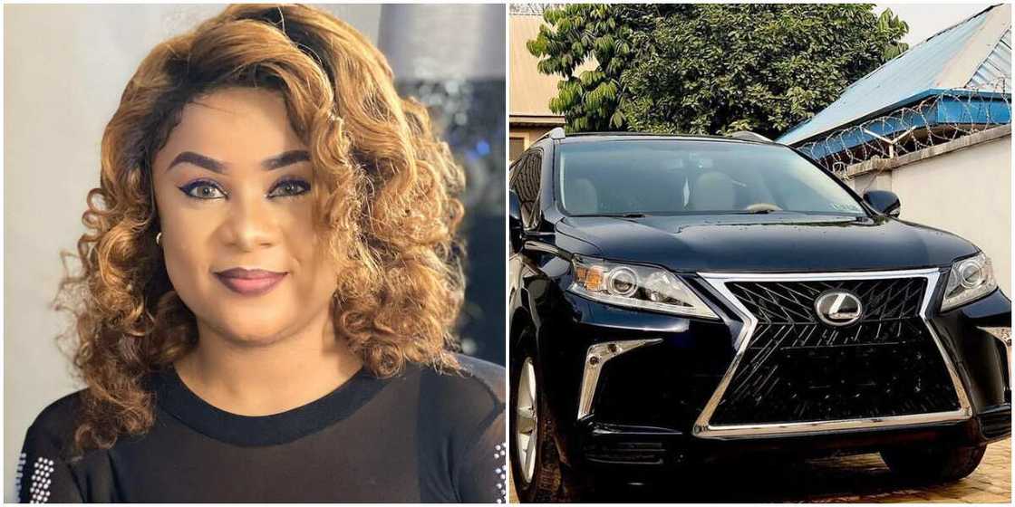Nollywood's Uju Okoli acquires brand new Lexus ride, colleague Georgina Ibeh congratulates her Nollywood's Uju Okoli acquires brand new Lexus ride, colleague Georgina Ibeh congratulates her