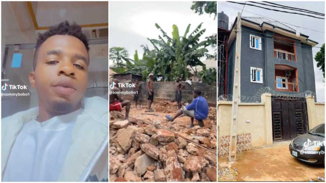 Man built house for rent/labourers demolished building. Man built house for rent/labourers demolished building.