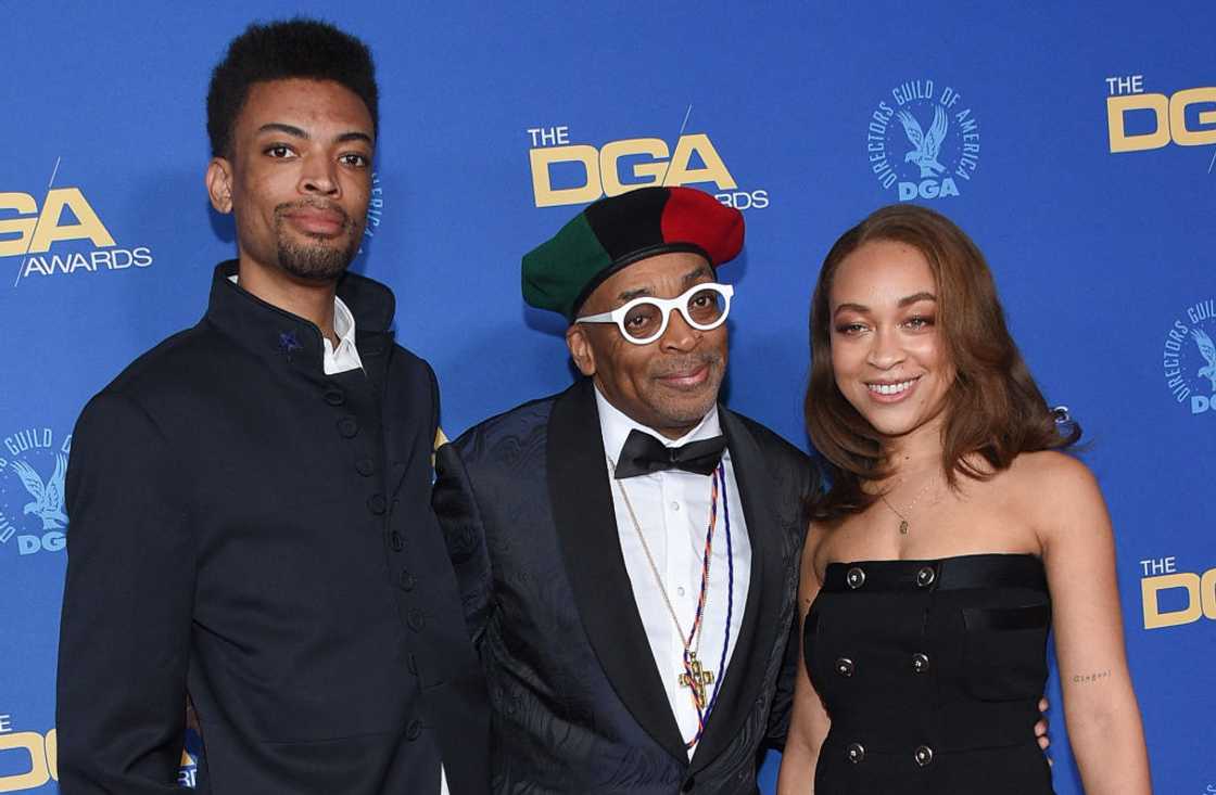 Spike Lee and his children Satchel and Jackson.