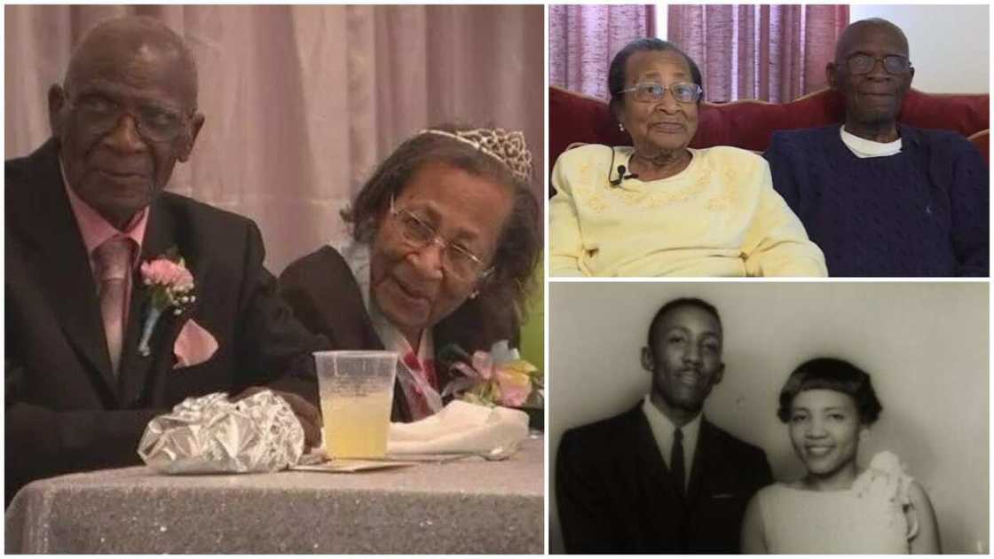 Aged couple celebrate being married for 82 years Aged couple celebrate being married for 82 years