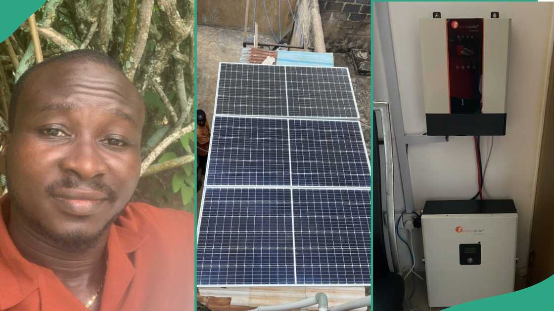 Man installs solar so he won't depend on national grid. Man installs solar so he won't depend on national grid.