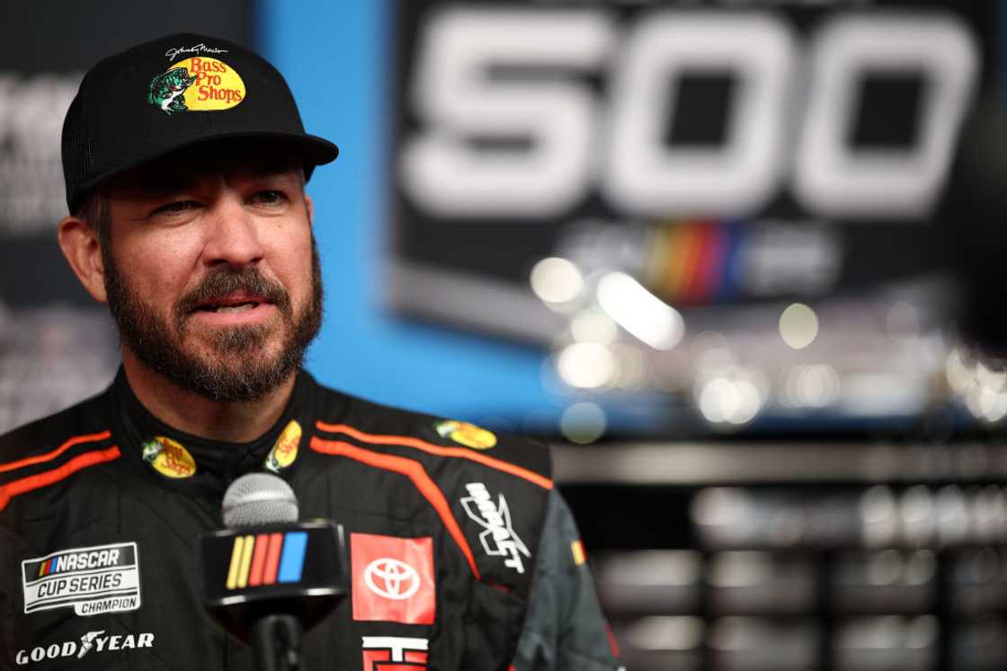 Martin Truex Jr. speaks to the media during Media Day for the NASCAR Daytona 500 Martin Truex Jr. speaks to the media during Media Day for the NASCAR Daytona 500