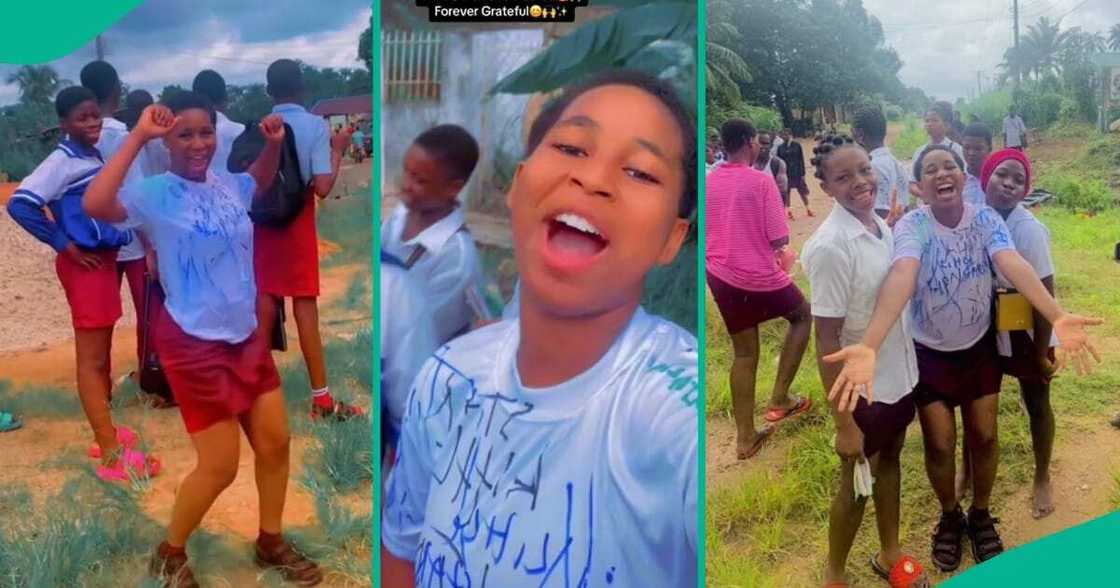 WAEC students celebrate after finishing their examination. WAEC students celebrate after finishing their examination.