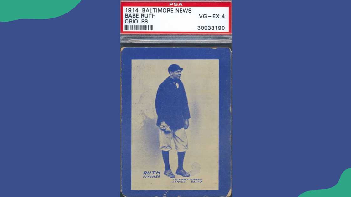 Babe Ruth: 1914Baltimore News Blue PSA Good 2