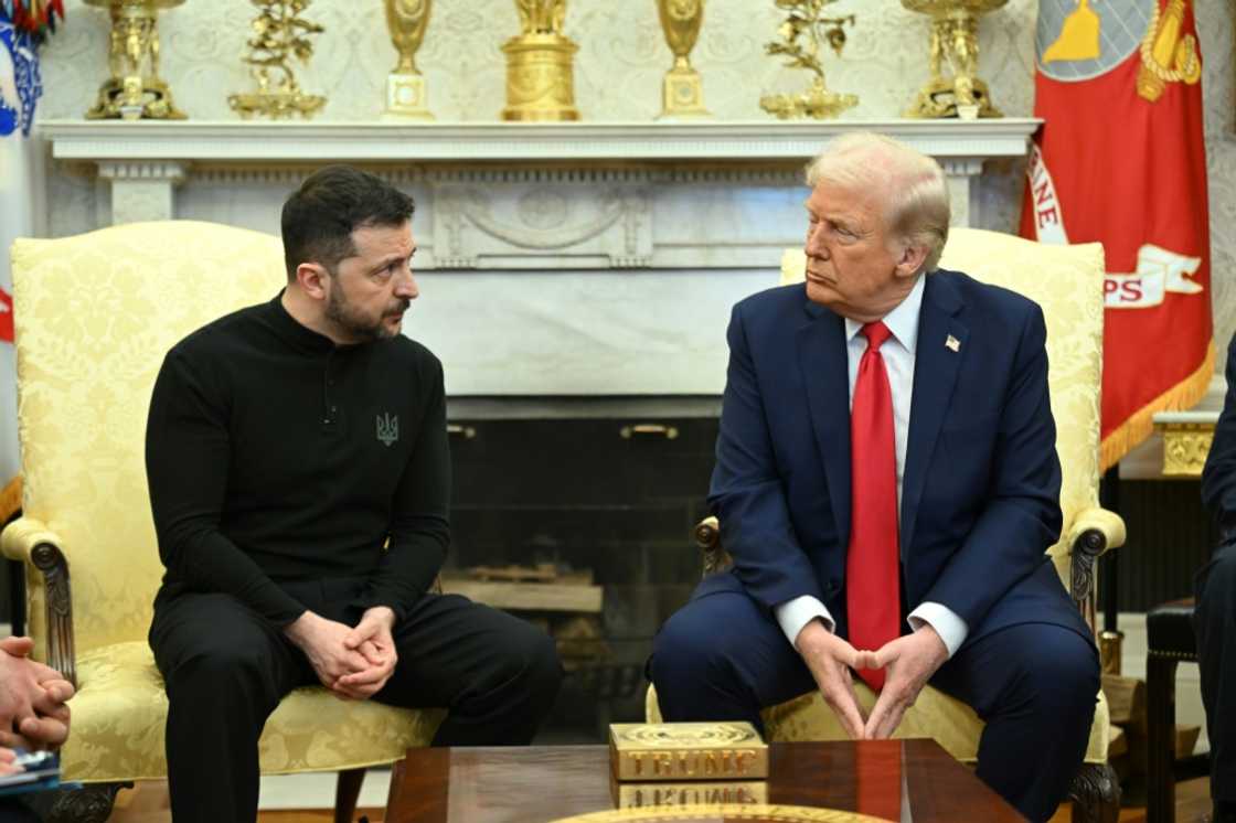 US President Donald Trump and Ukraine's President Volodymyr Zelensky publically  clashed during a White House gathering  successful  precocious   February