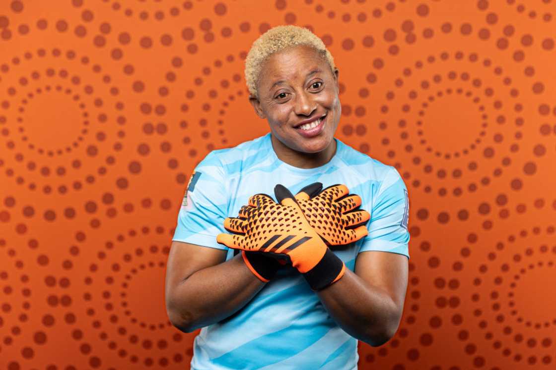 The Super Falcons' goalkeeper posing a photo in Brisbane, Australia