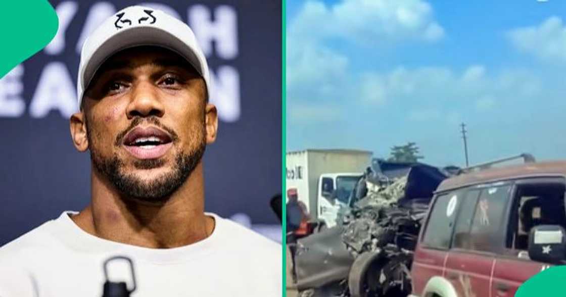 Emotional moment Anthony Joshua's ill-fated car was removed from road.
