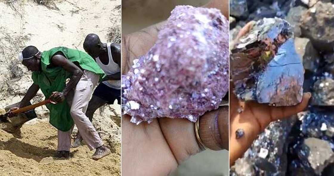 Nigerian workers dig out expensive lithium in Edo state Nigerian workers dig out expensive lithium in Edo state