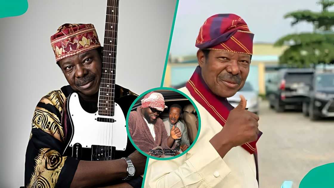 Skit maker Mama Deola features King Sunny Ade in a skit.