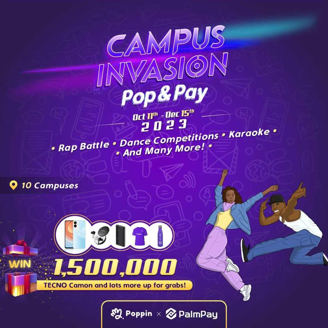 Tech Meets Beats: PalmPay and Poppin's 'Pop&Pay' Campus Tour Lights Up Nigerian Universities Tech Meets Beats: PalmPay and Poppin's 'Pop&Pay' Campus Tour Lights Up Nigerian Universities