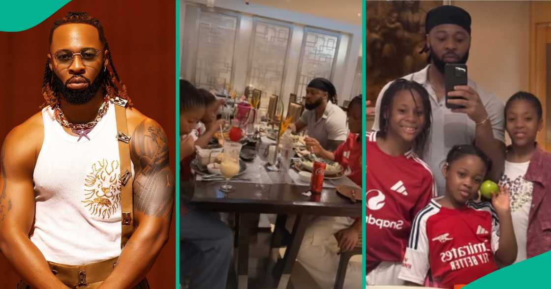Flavour takes daughters out for dinner Flavour takes daughters out for dinner