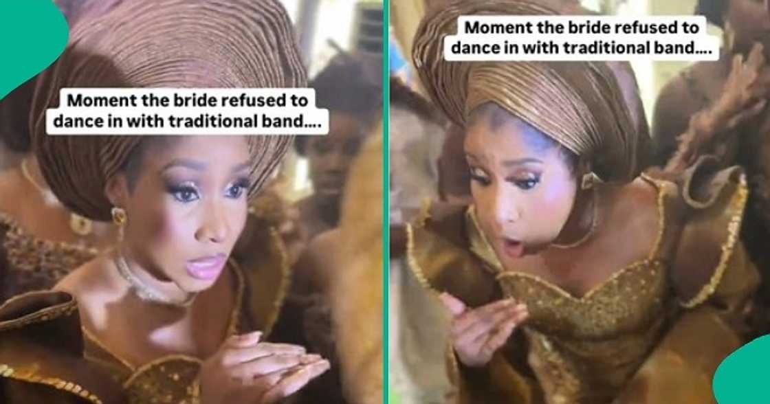 Drama at wedding as bride refuses to dance in with traditional band Drama at wedding as bride refuses to dance in with traditional band