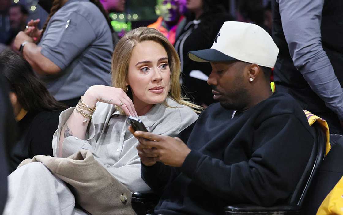 Adele and Rich Paul attend a basketball game Adele and Rich Paul attend a basketball game