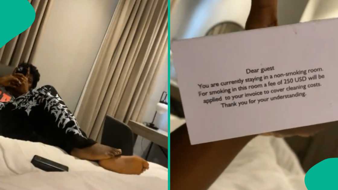 Man shares warning note he found in Lagos hotel room he booked, many react Man shares warning note he found in Lagos hotel room he booked, many react