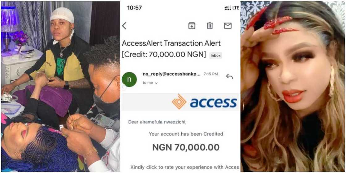 Fake Life: Nail Technician Calls out Bobrisky as Good Samaritan Helps Pay His N70k Debt