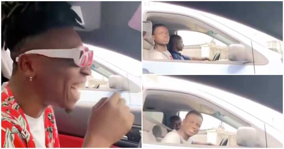 Mayorkun leaves Lagos resident stunned after revealing himself during traffic light stop (video) Mayorkun leaves Lagos resident stunned after revealing himself during traffic light stop (video)