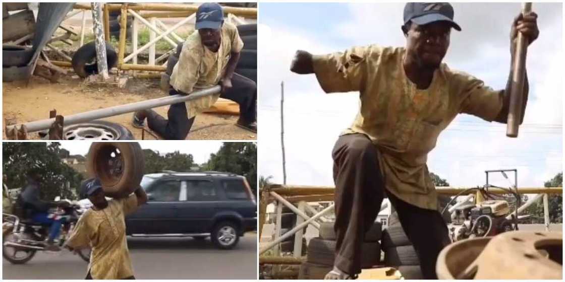 Meet the Nigerian vulcanizer with 3 shops, 2 wives and 9 children Meet the Nigerian vulcanizer with 3 shops, 2 wives and 9 children