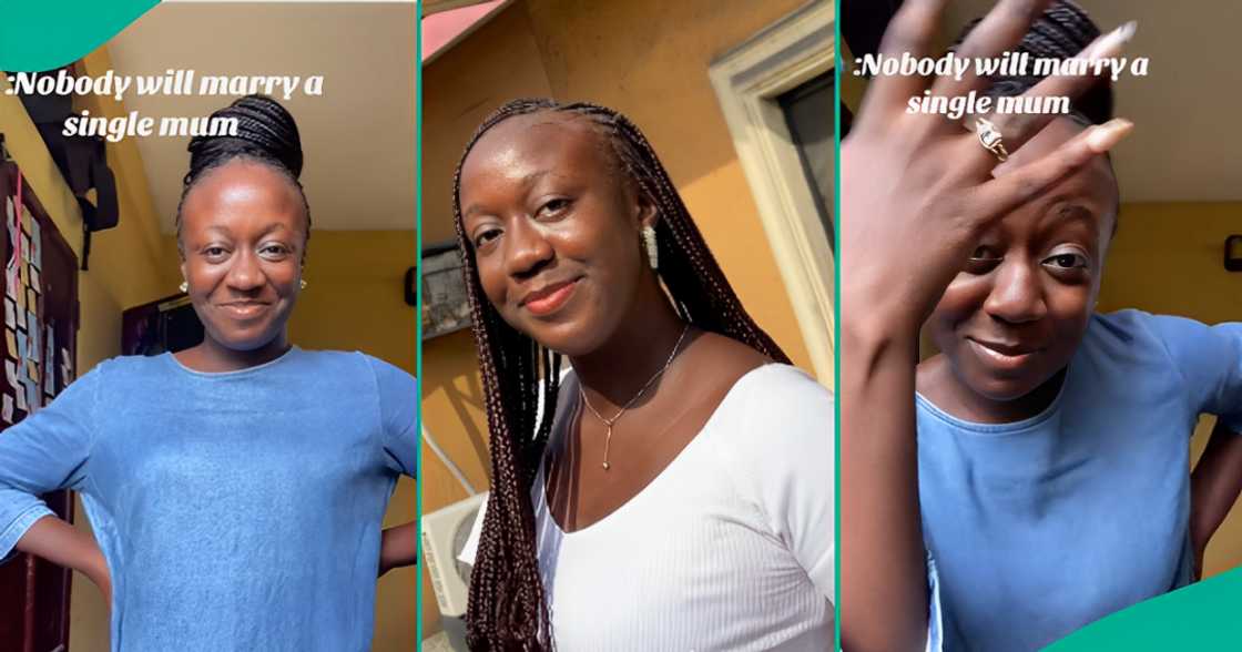 Nigerian Single Mother Celebrates As She is Set To Get Married, Flaunts Ring In Viral Video Nigerian Single Mother Celebrates As She is Set To Get Married, Flaunts Ring In Viral Video