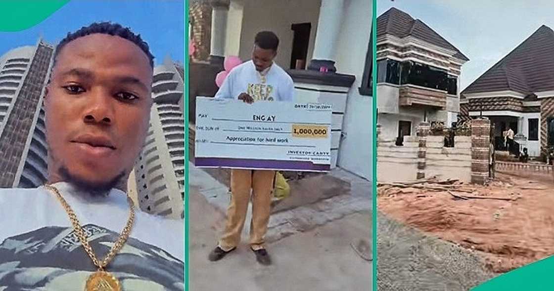 House owner gifts engineer 1 million naira for impressive work. House owner gifts engineer 1 million naira for impressive work.