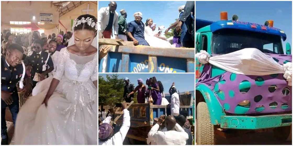 Comedian Mc DDK with wife, the truck used in Comedian Mc DDK's wedding