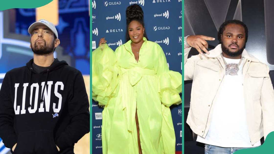 Detroit rappers Eminem, Lizzo, and Tee Grizzley Detroit rappers Eminem, Lizzo, and Tee Grizzley