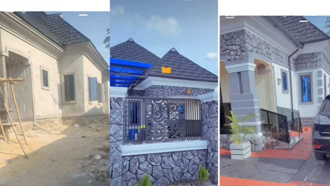 Lady builds house Lady builds house