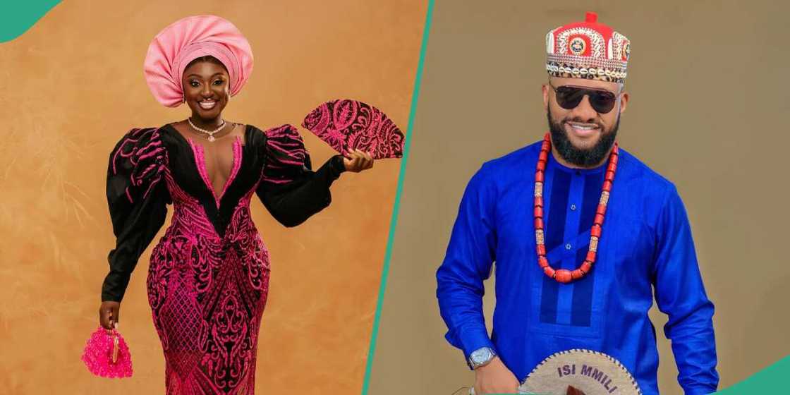Yvonne Jegede and Yul Edochie rock traditional outfits Yvonne Jegede and Yul Edochie rock traditional outfits