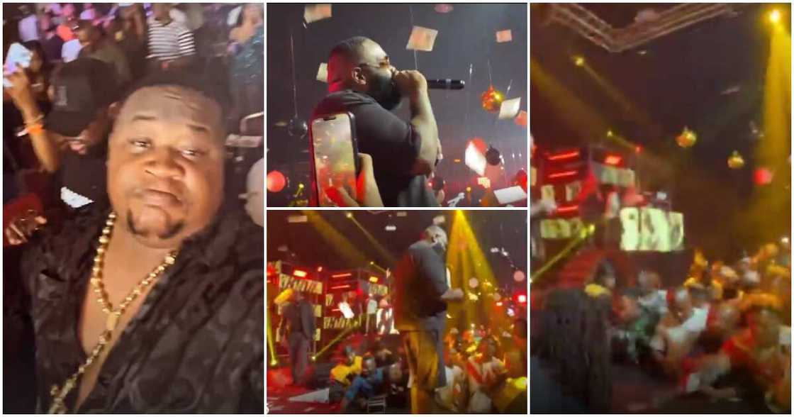 Rick Ross in Lagos: Cubana Chiefpriest sprays rapper money Rick Ross in Lagos: Cubana Chiefpriest sprays rapper money