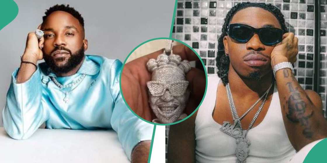 Nigerian singers Iyanya and Mayorkun Nigerian singers Iyanya and Mayorkun