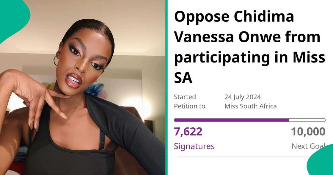 Calls to remove Chidima Vanessa from Miss SA 2024 goes viral.