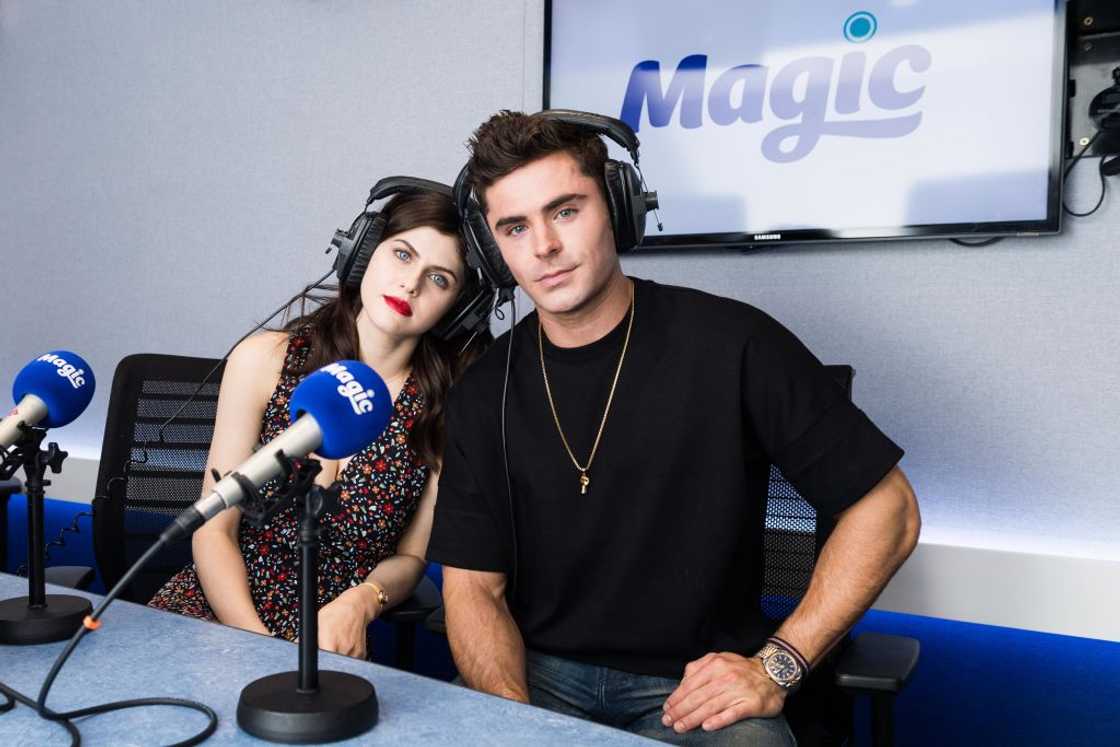 Alexandra Daddario and Zac Efron at Magic Radio in London, England Alexandra Daddario and Zac Efron at Magic Radio in London, England
