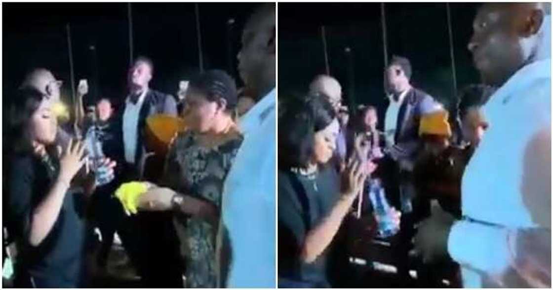 Regina Daniels, her mother and alleged billionaire husband Ned Nwoko seen dancing together at event (video)