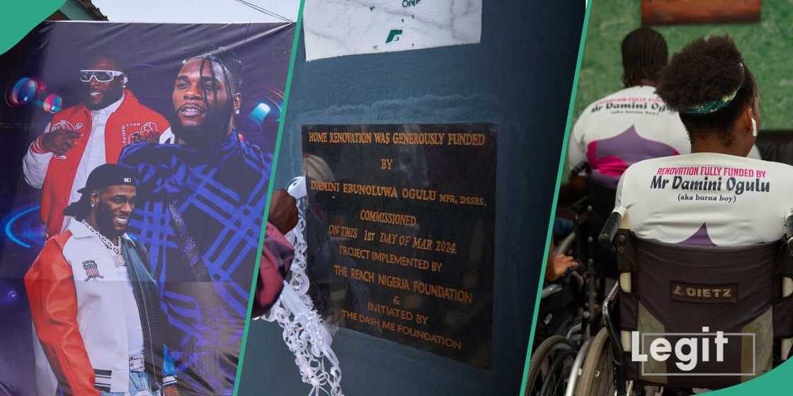 Photos from Burna Boy's disable homes renovation Photos from Burna Boy's disable homes renovation