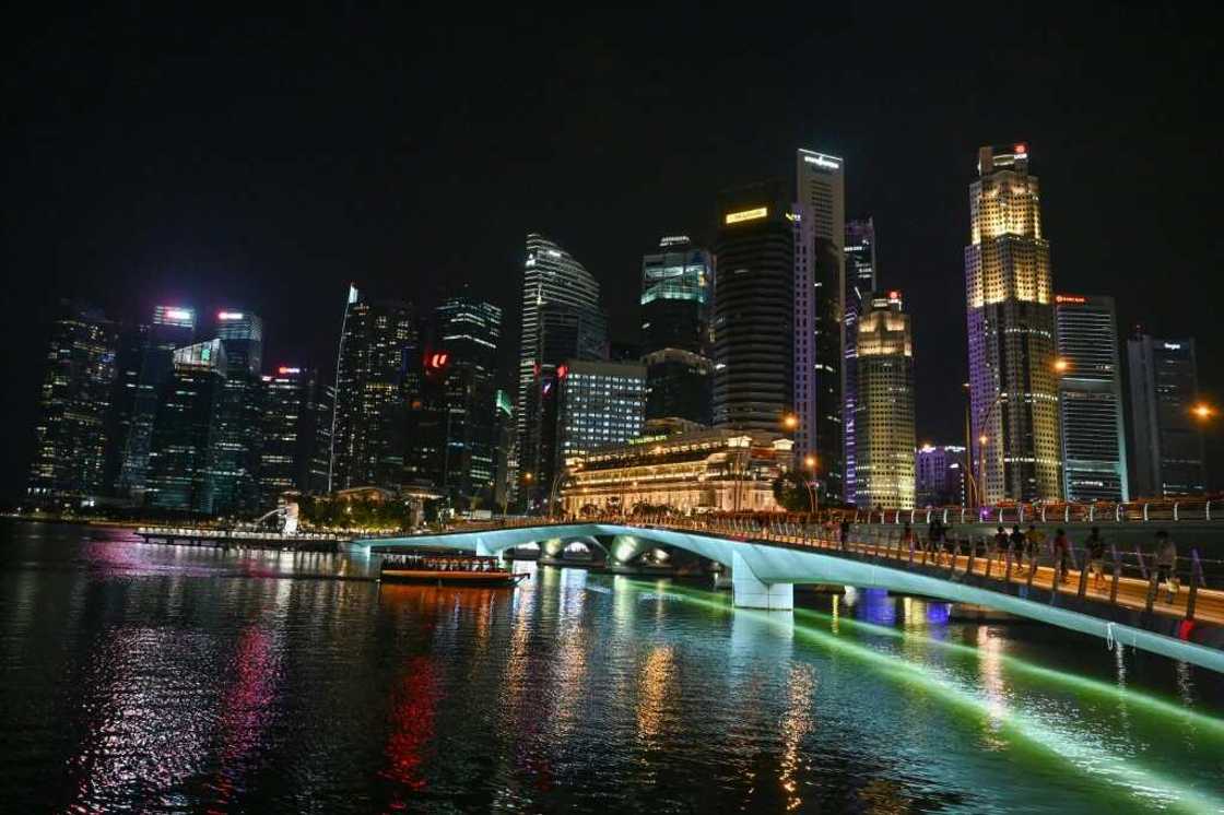 The skyline of Singapore -- police said the wanted South Korean Do Kwon was "currently not in" the city-state The skyline of Singapore -- police said the wanted South Korean Do Kwon was "currently not in" the city-state