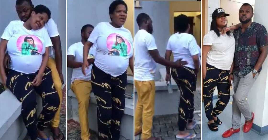 Toyin Abraham shares loved-up videos of herself and hubby chilling while she was heavily pregnant Toyin Abraham shares loved-up videos of herself and hubby chilling while she was heavily pregnant