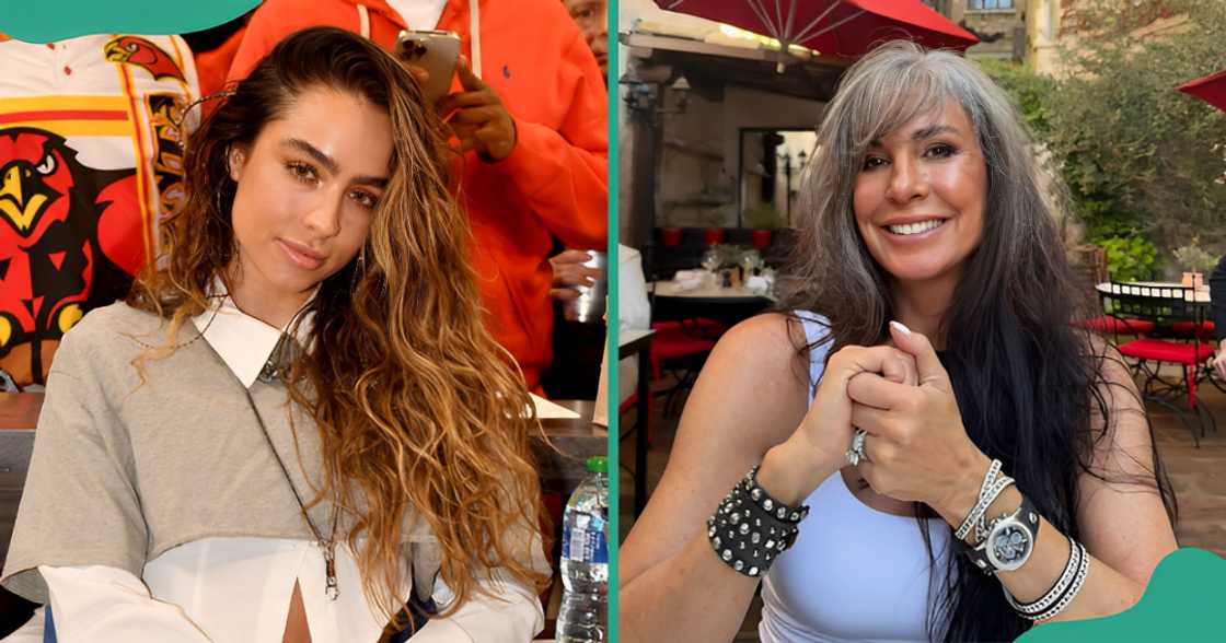 Sommer Ray attends a basketball game at State Farm Arena in Atlanta, Georgia. Her mother poses at a restaurant.