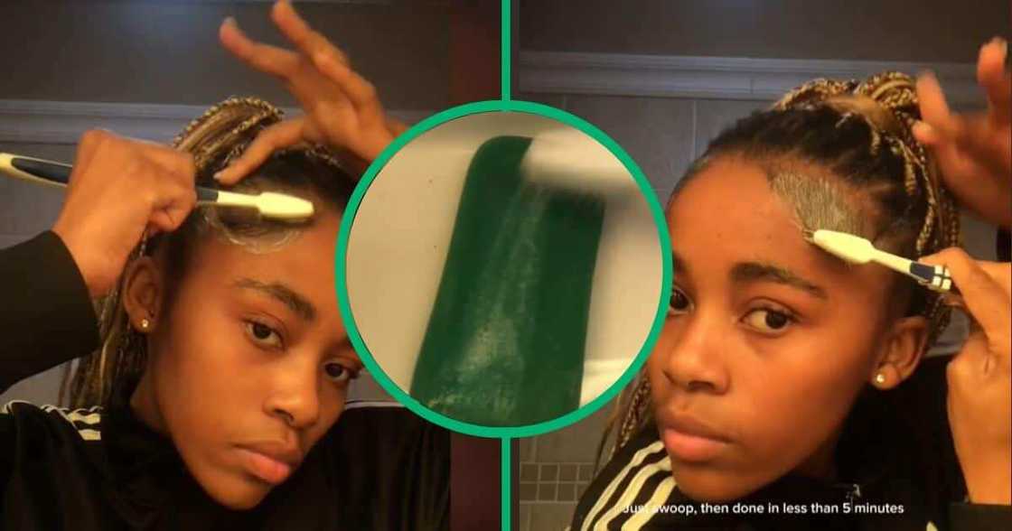 TikTok video shows creator using Sunlight bar soap to do edges