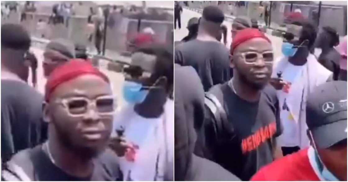 Fayose's son spotted among EndSARS protesters in Lagos Fayose's son spotted among EndSARS protesters in Lagos