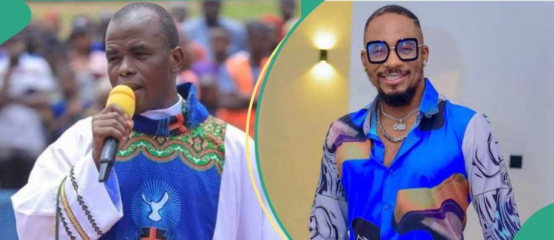 Father Mbaka mourns Junior Pope. Father Mbaka mourns Junior Pope.