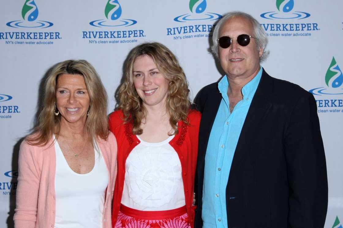 Jayni Chase, Cydney Chase, and Chevy Chase in New York City. Jayni Chase, Cydney Chase, and Chevy Chase in New York City.