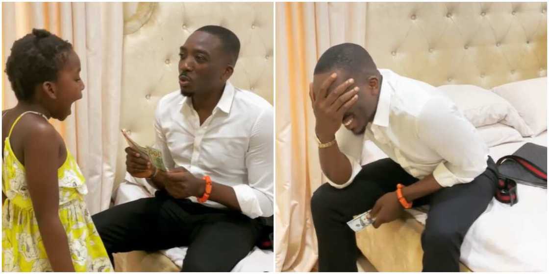 Hilarious moment comedian Bovi's daughter ditched $100 for N10k Hilarious moment comedian Bovi's daughter ditched $100 for N10k